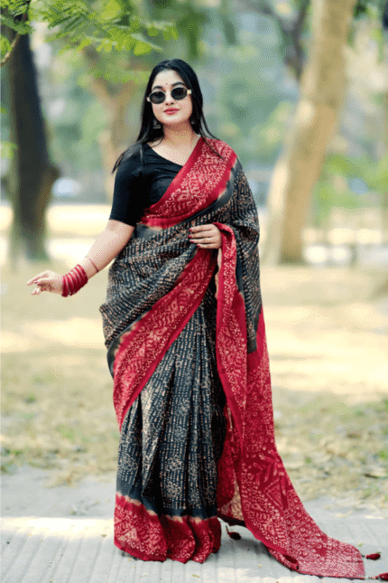 প্রিমিয়াম VIP সিল্ক বাটিক শাড়ি