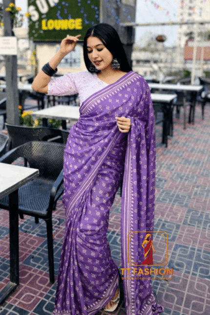 প্রিমিয়াম VIP সিল্ক ব্লক বাটিক শাড়ি